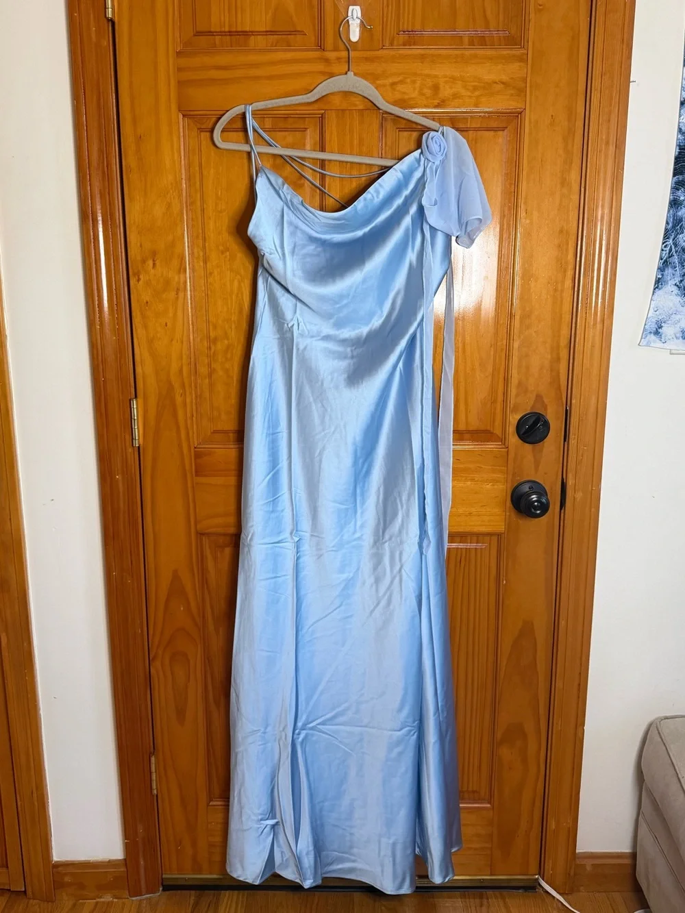 prada denim dress dupe Modern Organic Blue Mini - NWT Sleeve length type:Adjustable Straps Oversized fit Washed denim m dress Alessandra Rich Silk Midi